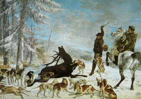 Gustave Courbet The kill of deer oil painting picture